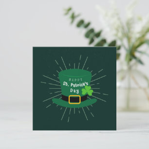 Cartes Pour Fêtes Annuelles Vert et blanc Vintage Joyeux St. Patrick's Day 