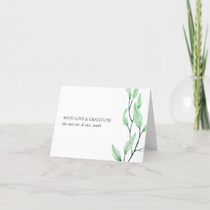 Cartes Pour Fêtes Annuelles Vert éthérée   chic botanique merci