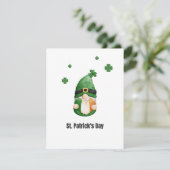 Cartes Pour Fêtes Annuelles Vert Gnome Illustré Saint-Patrick (Debout devant)