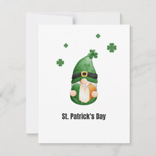 Cartes Pour Fêtes Annuelles Vert Gnome Illustré Saint-Patrick