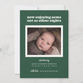 Cartes Pour Fêtes Annuelles Vert Maintenant Profitant De Quelques Nuits Pas Si (Devant)