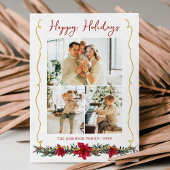 Cartes Pour Fêtes Annuelles Vert moderne Or Joyeuses vacances 3 Photo