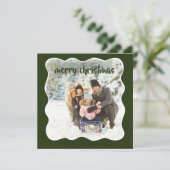 Cartes Pour Fêtes Annuelles Vert photo moderne (Debout devant)