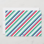 Cartes Pour Fêtes Annuelles Vert Rouge Bleu Rétro Joyeux Woofmas Chien Noël (Dos)