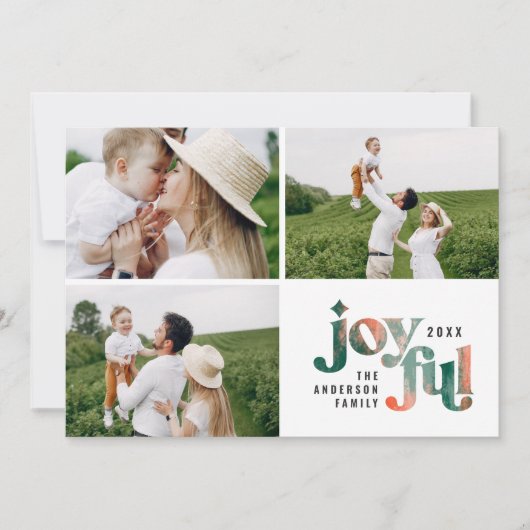 Cartes Pour Fêtes Annuelles Vert rouge moderne abstrait peint Noël (Devant)