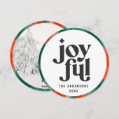 Cartes Pour Fêtes Annuelles Vert rouge moderne abstrait peint Noël (Devant / Derrière)