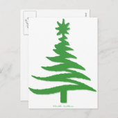 Cartes Pour Fêtes Annuelles Vert sapin de Noël (Devant / Derrière)