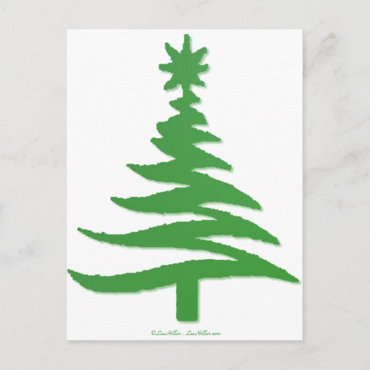 Cartes Pour Fêtes Annuelles Vert sapin de Noël (Devant)