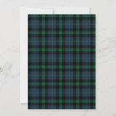 Cartes Pour Fêtes Annuelles Vert Tartan Plaid Joyeux Noël Multi Photo (Dos)