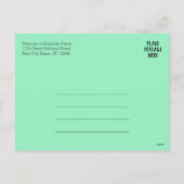 Cartes Pour Fêtes Annuelles Vert transparent Abstrait moderne - le plus heureu (Dos)