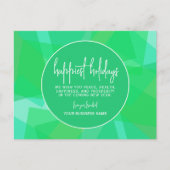 Cartes Pour Fêtes Annuelles Vert transparent Abstrait moderne - le plus heureu (Devant)