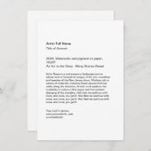 Cartes Pour Fêtes Annuelles Vertical Artwork Exhibition Art Show Placards (Devant / Derrière)