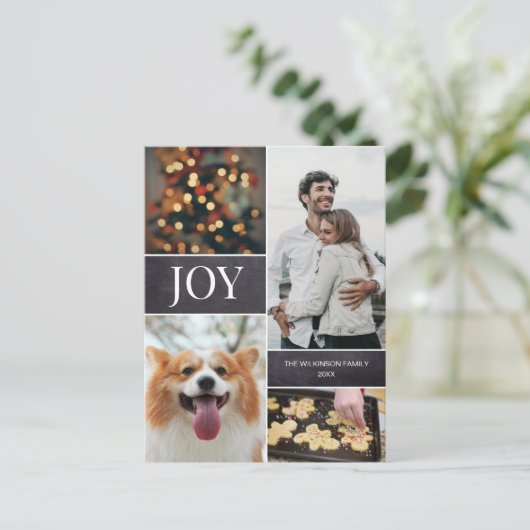 Cartes Pour Fêtes Annuelles Vertical Christmas 2020 photo de famille Collage (Debout devant)