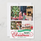 Cartes Pour Fêtes Annuelles Very Merry Christmas Script 3 photo (Devant)