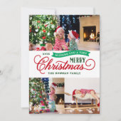 Cartes Pour Fêtes Annuelles Very Merry Christmas Script 3 photo (Devant)