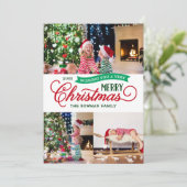 Cartes Pour Fêtes Annuelles Very Merry Christmas Script 3 photo (Debout devant)