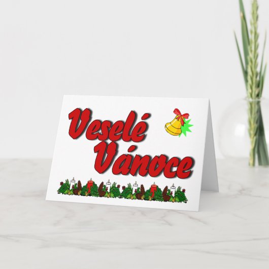 Cartes Pour Fêtes Annuelles Veselé Vánoce - Merry Christmas à Czech ! (Devant)