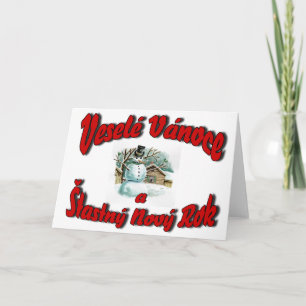 Cartes Pour Fêtes Annuelles Veselé Vánoce un Šťastný Nový Rok