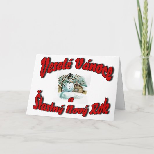 Cartes Pour Fêtes Annuelles Veselé Vánoce un Šťastný Nový Rok (Devant)