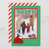 Cartes Pour Fêtes Annuelles Veste bouffante Snoopy personnalisée pour les fête (Devant / Derrière)