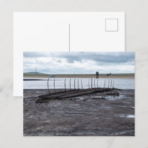 Cartes Pour Fêtes Annuelles Vestige des profondeurs : bateau coulé au barrage