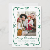 Cartes Pour Fêtes Annuelles Vêtements blancs à main fantaisie 2 Photo Noël (Devant)