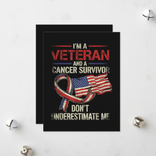 Cartes Pour Fêtes Annuelles Vétéran survivant du cancer Ne me sous-estimez pas