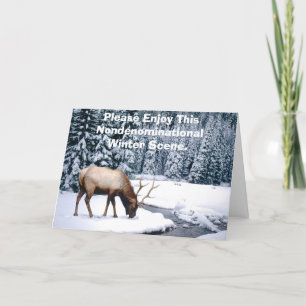 Cartes Pour Fêtes Annuelles Veuillez apprécier cette scène non confessionnelle