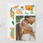 Cartes Pour Fêtes Annuelles Veux les plus chauds Orange Grove Photo de Noël (Devant)