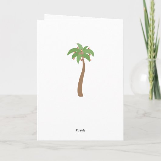 Cartes Pour Fêtes Annuelles Veux les plus chauds Palm Trees Plage Noël (Dos)