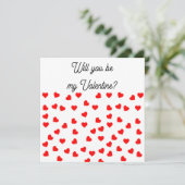 Cartes Pour Fêtes Annuelles Veux-tu être ma Saint-Valentin? Cœurs rouges ludiq (Debout devant)