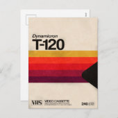 Cartes Pour Fêtes Annuelles VHS Cassette 80s (Devant / Derrière)