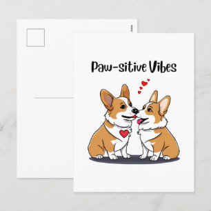 Cartes Pour Fêtes Annuelles Vibes Corgis en amour