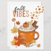 Cartes Pour Fêtes Annuelles Vibes d'automne, Thanksgiving, Automne (Devant / Derrière)