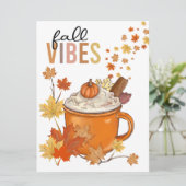 Cartes Pour Fêtes Annuelles Vibes d'automne, Thanksgiving, Automne (Debout devant)