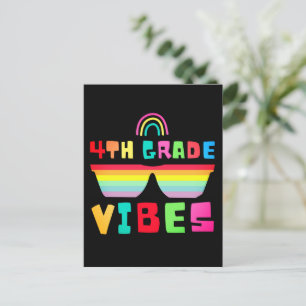 Cartes Pour Fêtes Annuelles Vibes de 4e année pour la rentrée des enseignants