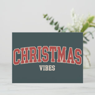 Cartes Pour Fêtes Annuelles Vibes de Noël Rétro Fêtes