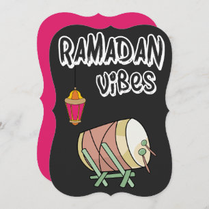 Cartes Pour Fêtes Annuelles Vibes de ramadan - Heure, Iftar, Hilal-
