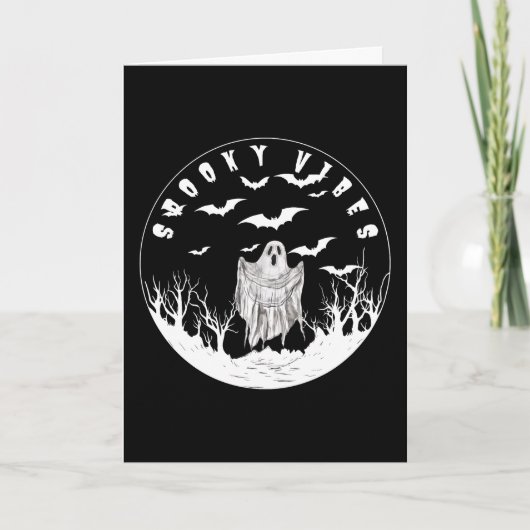 Cartes Pour Fêtes Annuelles Vibes éffrayantes (Devant)