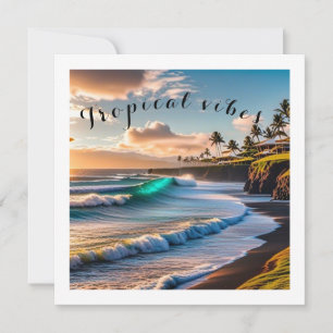 Cartes Pour Fêtes Annuelles Vibes tropicales