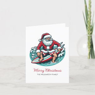 Cartes Pour Fêtes Annuelles Vibes tropicales de Père Noël