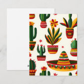 Cartes Pour Fêtes Annuelles Vibrant Folklorique Latin (Devant / Derrière)