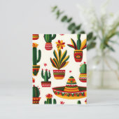 Cartes Pour Fêtes Annuelles Vibrant Folksy Latin (Debout devant)