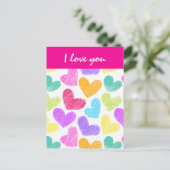 Cartes Pour Fêtes Annuelles Vibrant hearts Valentine's Day Postcard (Debout devant)