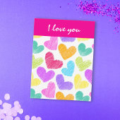 Cartes Pour Fêtes Annuelles Vibrant hearts Valentine's Day Postcard