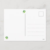 Cartes Pour Fêtes Annuelles Vibrant vert à quatre feuilles Clover Good Luck Po (Dos)