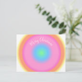 Cartes Pour Fêtes Annuelles Vibrations positives - Dégradé radial coloré (Debout devant)