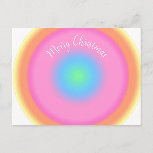 Cartes Pour Fêtes Annuelles Vibrations positives - Dégradé radial coloré (Devant)