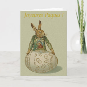 Cartes Pour Fêtes Annuelles Victorian French Joyeuses Pâques Easter Card