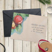 Cartes Pour Fêtes Annuelles Victorian Retro Christmas Tree Balls Salutations